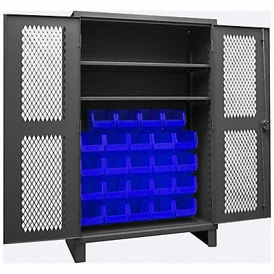 K4954 Bin Cabinet 78 x48 x24 Gray 24BlueBns