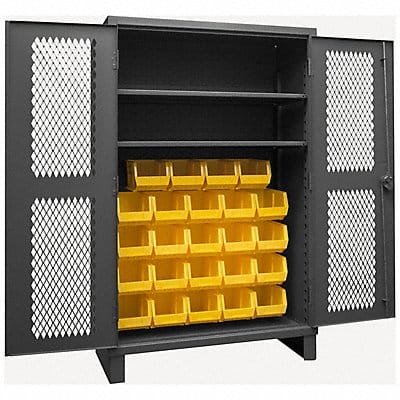 K4954 Bin Cabinet 78 x48 x24 Gray 24YlwBns