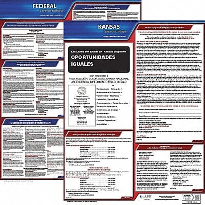 Labor Law Poster Fed/STA KS SP 20inH 3yr