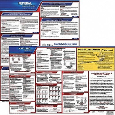 Labor Law Poster Fed/STA MD SP 20inH 3yr