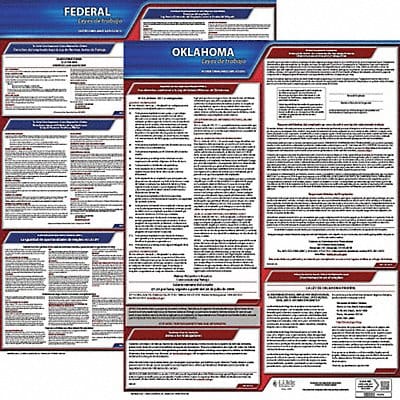 Labor Law Poster Fed/STA OK SP 20inH 3yr