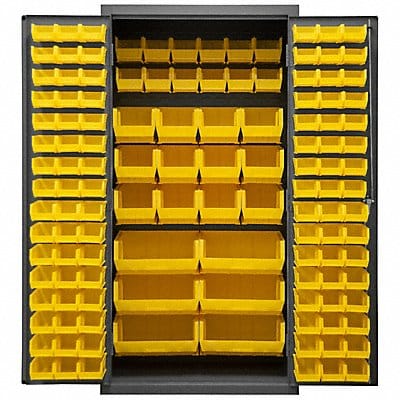 K4899 Bin Cabinet 72 x36 x24 Gray 126YlwBns