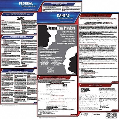 LaborLaw Poster Fed/STA KS ENG 20inH 3yr