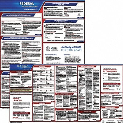 LaborLaw Poster Fed/STA NJ ENG 20inH 3yr
