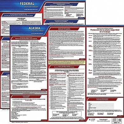 Labor Law Poster Fed/STA AK SP 20inH 3yr