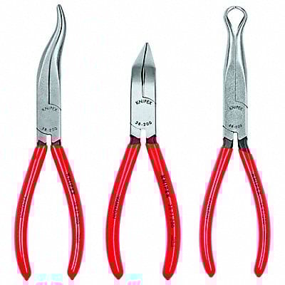 Long Nose Plier Set Dipped 3 Pcs.