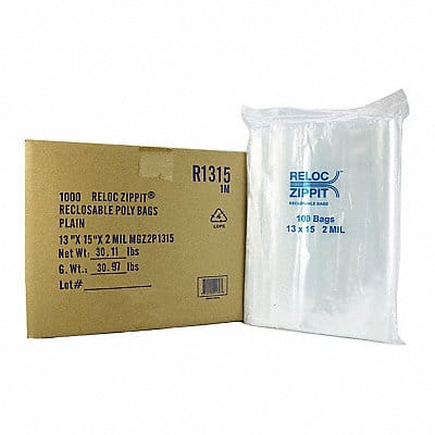 Reclosable Poly Bag Zip Seal PK1000