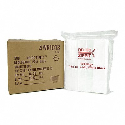 Reclosable Poly Bag Zip Seal PK500