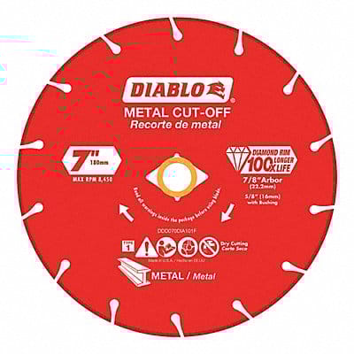 Diamond Saw Blade Blade Dia 7 in.