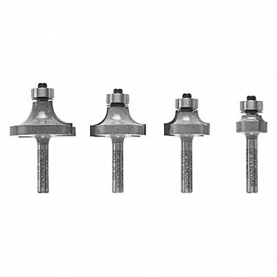 Router Bit Set 4 Pc Carbide Tipped