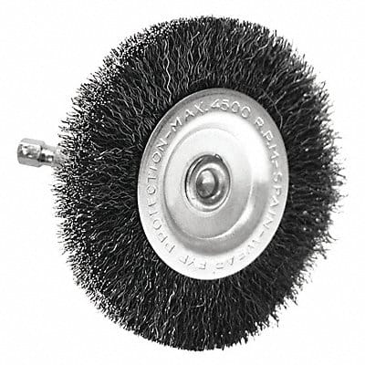 Crimped Radial Wire Brush 4 in Coarse