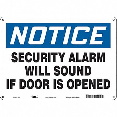 Safety Sign 10 in x 14 in Aluminum