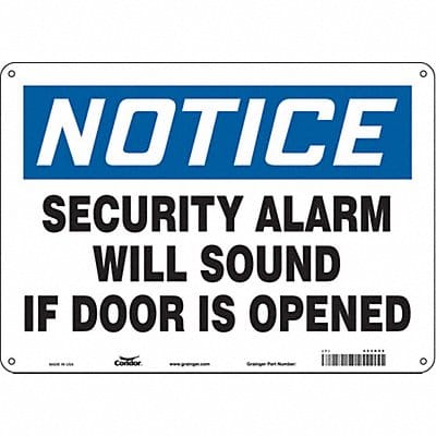 Safety Sign 10 in x 14 in Polyethylene