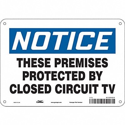 Safety Sign 7 in x 10 in Aluminum