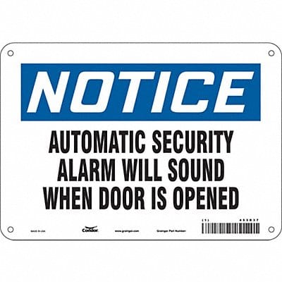 Safety Sign 7 in x 10 in Polyethylene