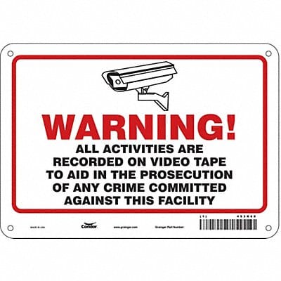 Safety Sign 7 in x 10 in Aluminum