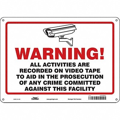 Safety Sign 10 in x 14 in Polyethylene