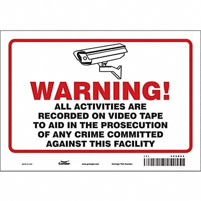 Safety Sign 7 in x 10 in Vinyl