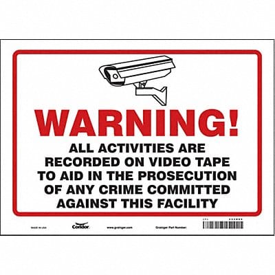 Safety Sign 10 in x 14 in Vinyl