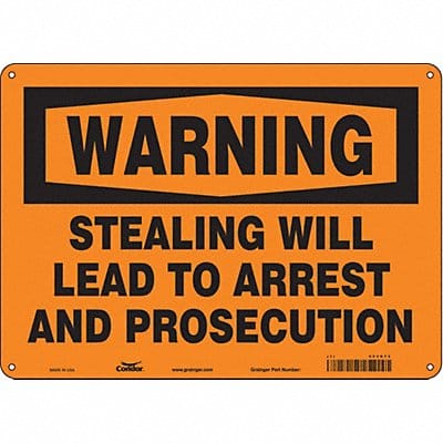 Safety Sign 10 in x 14 in Aluminum