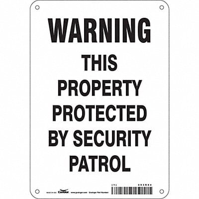 Safety Sign 10 in x 7 in Aluminum