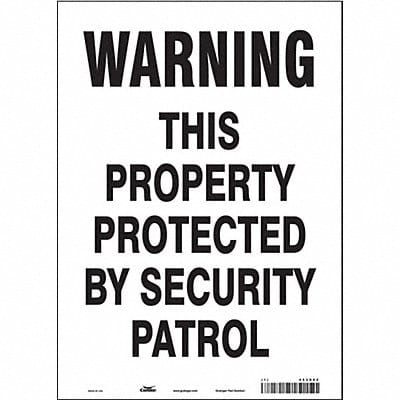 Safety Sign 14 in x 10 in Vinyl