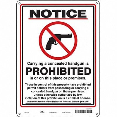 Safety Sign 14 in x 10 in Aluminum