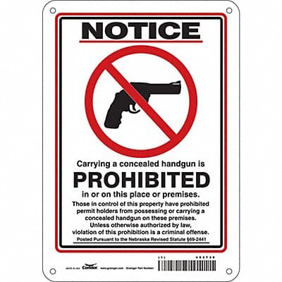 Safety Sign 10 in x 7 in Polyethylene