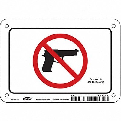 Safety Sign 4 in x 6 in Aluminum