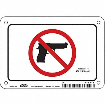 Safety Sign 4 in x 6 in Polyethylene