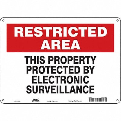 Safety Sign 10 in x 14 in Aluminum