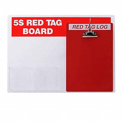 Red Tag Station With Clipboard Unfilled