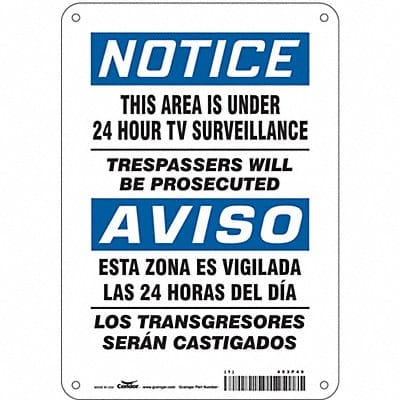 Safety Sign 10 in x 7 in Polyethylene