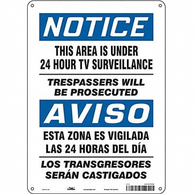 Safety Sign 14 in x 10 in Polyethylene