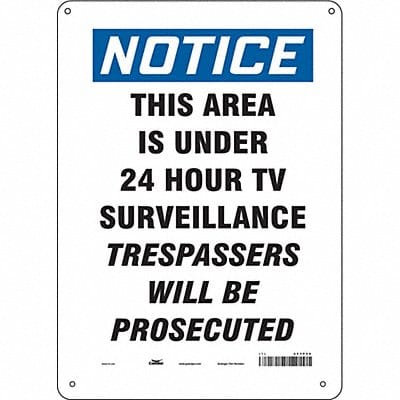 Safety Sign 14 in x 10 in Polyethylene