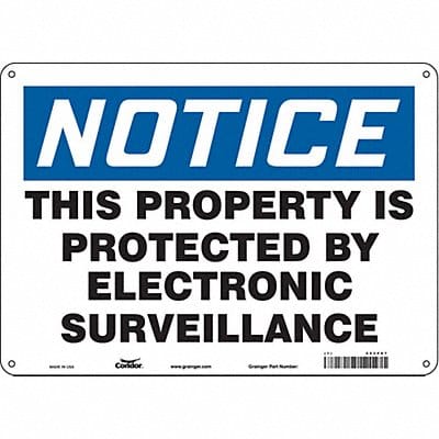 Safety Sign 10 in x 14 in Aluminum