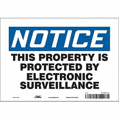 Safety Sign 7 in x 10 in Vinyl
