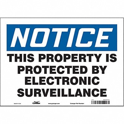 Safety Sign 10 in x 14 in Vinyl