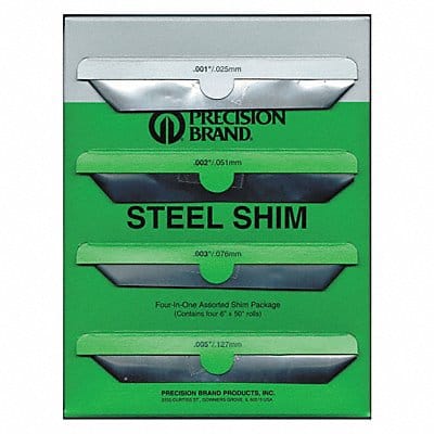 Shim Stock Assortment Steel 4 pcs