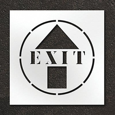 Pavement Stencil Exit With Arrow