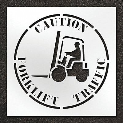 Stencil Caution Forklift Traffic