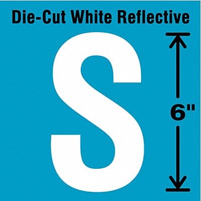 Die-Cut Reflective Letter Label S 6In H