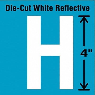 K8345 Die-Cut Refl. Letter Label H 4In H PK5