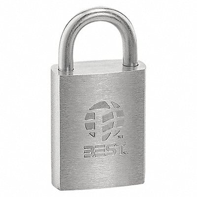 Keyed Padlock 7/8 in Rectangle Silver