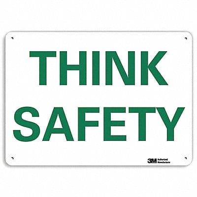 Safety Sign 10 in x 14 in Aluminum