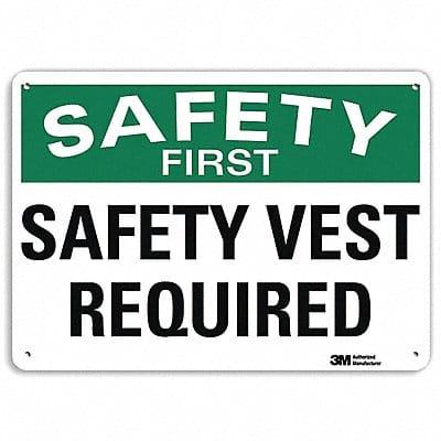 Safety Sign 7 in x 10 in Aluminum