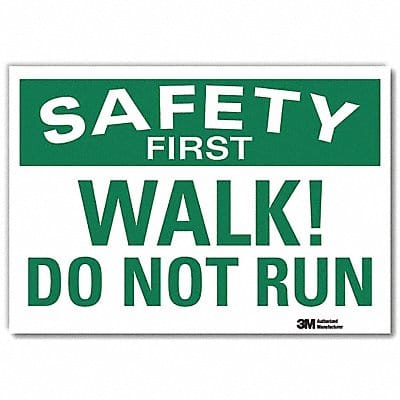 Safety Decal 7 in x 10 in Rflct Sheeting