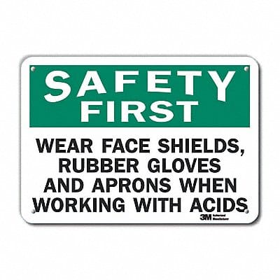 Safety Sign 10 in x 14 in Aluminum