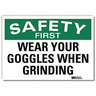 Safety Decal 7 in x 10 in Rflct Sheeting