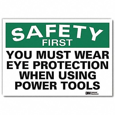Safety Sign 5 in x 7 in Rflct Sheeting